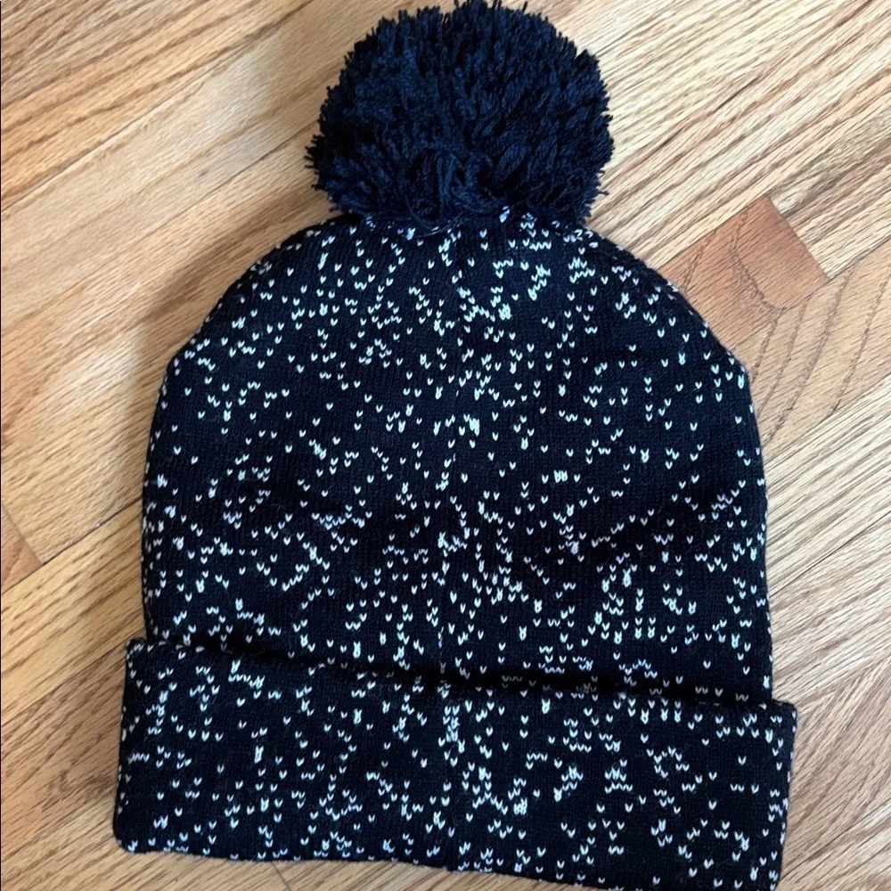 Valorant branded Black and White Kids Pom-Pom Beanie